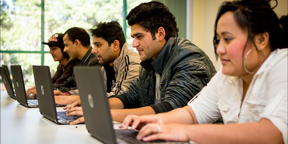 Students using Laptop