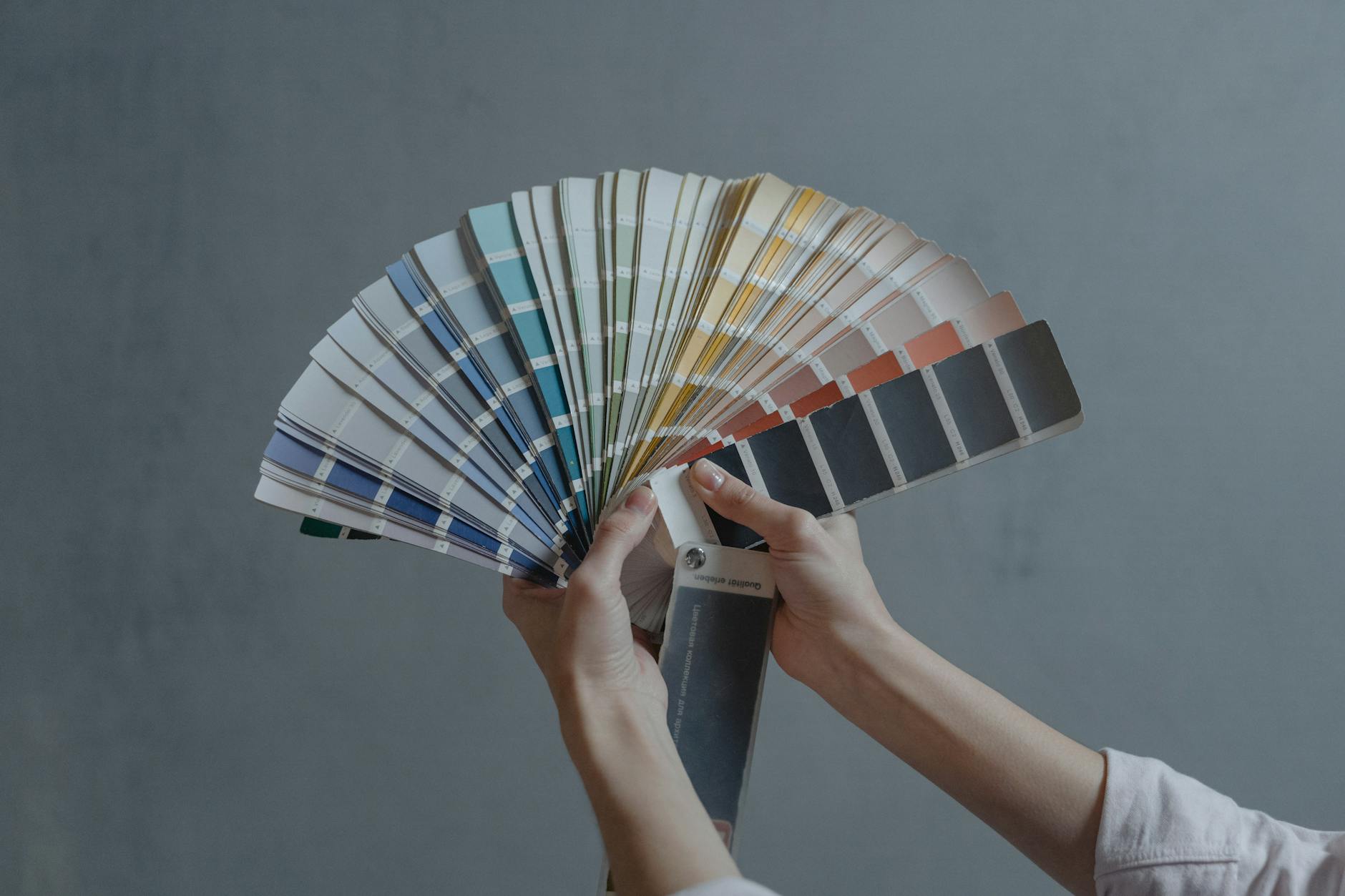 Colour palette swatches for slide design