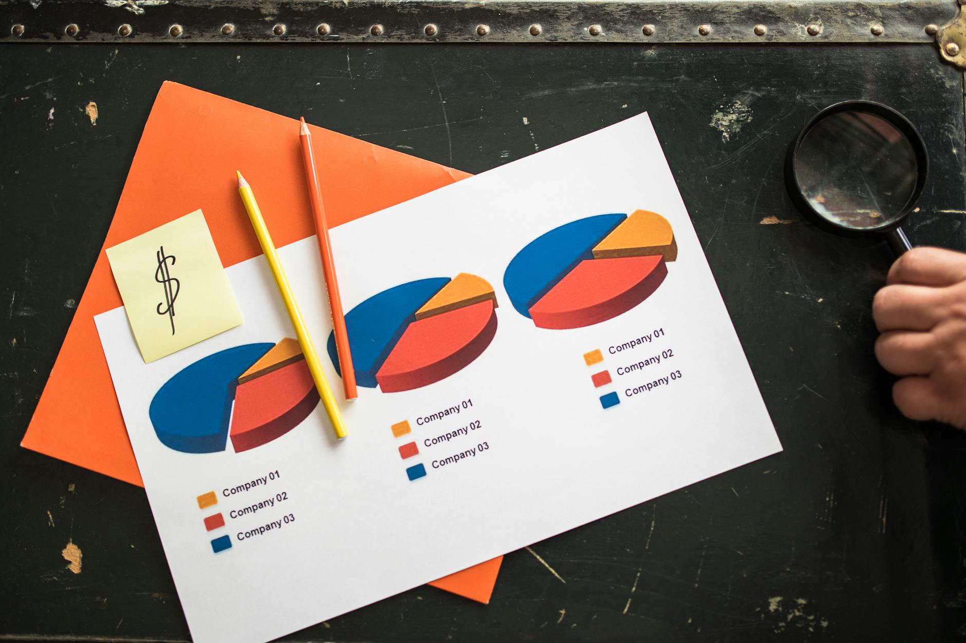 A 3D pie chart shown in a business presentation slide