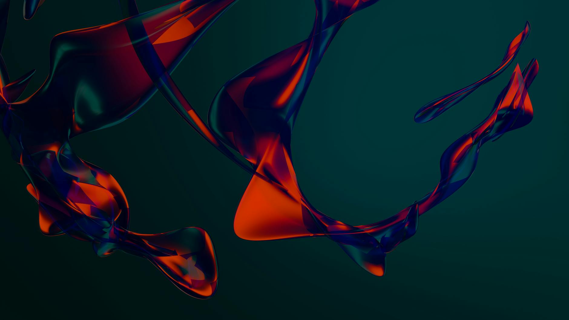 Smooth flowing abstract shapes suggesting a PowerPoint Morph transition effect