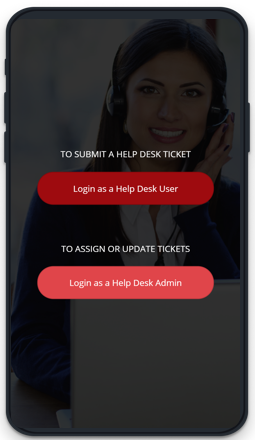 Power Apps Ticketing System - Login Screen