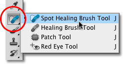 Spot Healing Brush Tool